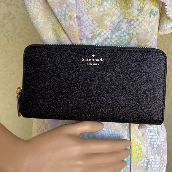 Kate Spade shimmy glitter boxed large continental wallet - Picture 15 of 16
